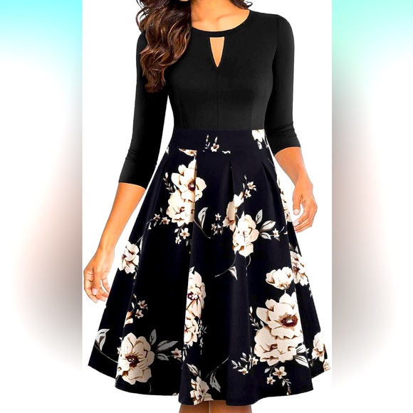 Dresses & Skirts - Women’s 3/4 sleeve, A-Line Dress, NWT